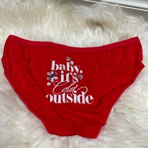 Victorias Secret Vivtage Baby It’s Cold Outside” Cotton Pantie